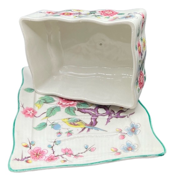 🍎OLD FOLEY Vintage Chesse Covered Dish🦜🌿 - Picture 3 of 7